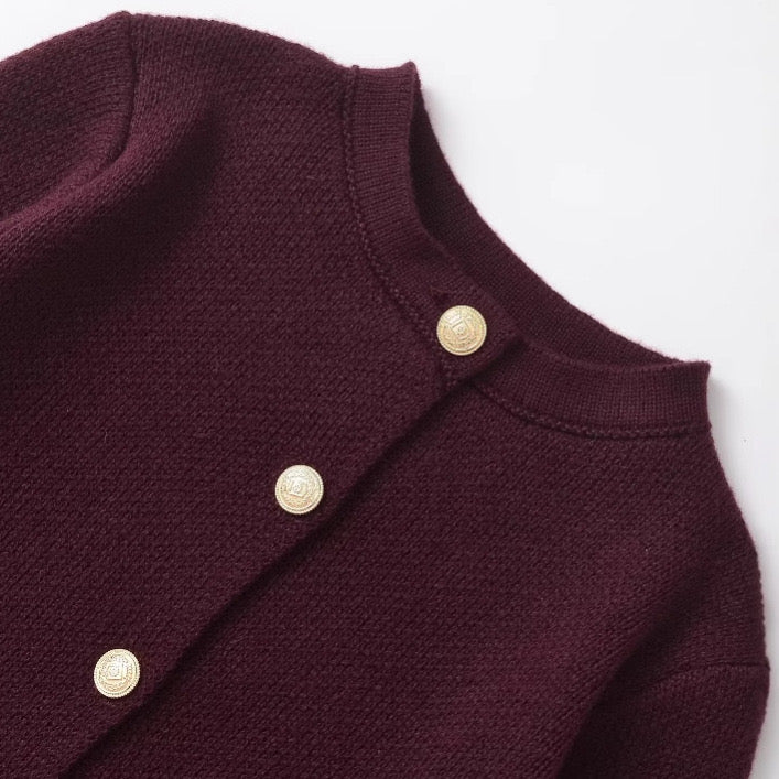 Noirea London | Strick Cardigan Bordeaux